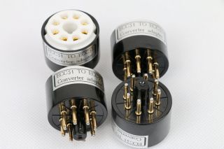 2pc Gold Plated Ecc31 6n7g To 6sn7 Cv181 B65 Ecc33 Ecc32 Tube Converter Adapter