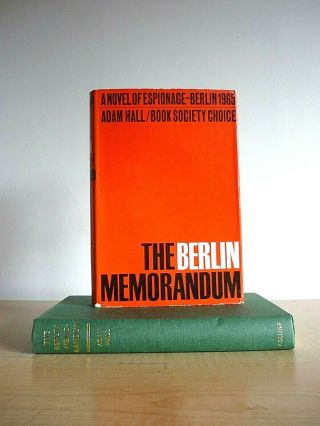Adam Hall The Berlin Memorandum Uk Hb 1/1 Dj Wrote Quiller Memorandum