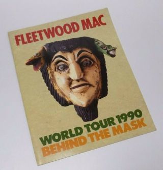 Fleetwood Mac World Tour 1990 Behind The Mask Concert Program Vintage Booklet
