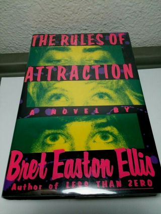 The Rules Of Attraction,  Bret Easton Ellis,  1987 Simon & Schuster Hardcover Jb 1