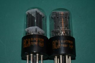 Two Rca 6sn7gtb Audio Receiver Vacuum Tubes