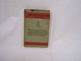 Confessions Of A Young Man George Moore Dust Jacket 6 3/4 " X 4 1/2 " F/s