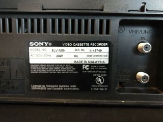 Sony SLV - N50 VHS VCR 4 Head HiFi Stereo and See Demo 5