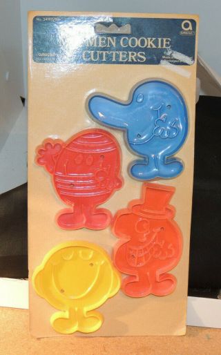 Vintage Mr Men Cookie Cutters By Amscan Harrison Ny Package (15335)