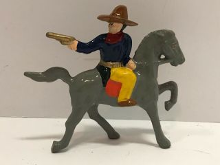 Vintage Barclay Manoil Lead Cowboy On Horse Figure Paint