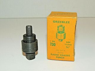 Vintage Greenlee No.  730 3/4 " Round Radio Chassis Knockout Punch Tool