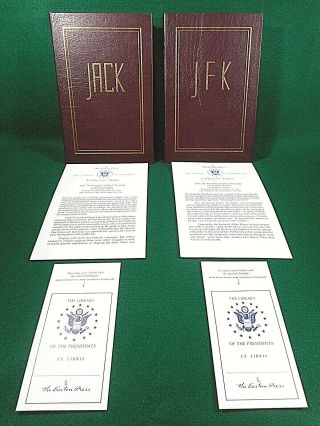 " John F.  Kennedy " By Herbert S Parmet,  2 Volumes Easton Press Leather Bound Book