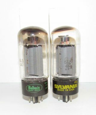 2 Sylvania Made 6l6gc Power Amplifier Tubes.  Tv - 7 Test Strong.