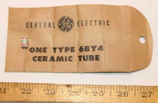 QTY 1 - GENERAL ELECTRIC / GE - TYPE 6BY4 CERAMIC TUBE - NOS - w/ORIGINAL PKG 4