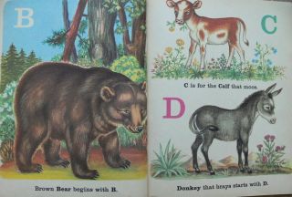 2 Vintage Little Golden Books ANIMAL ORCHESTRA,  ANIMAL ALPHABET FROM A to Z 5