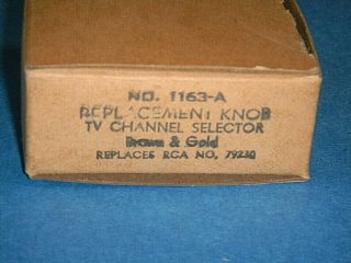 Vintage RCA 79230 TV Knob Channel Selector Replacement Knob Colman 1163 - A NOS 3