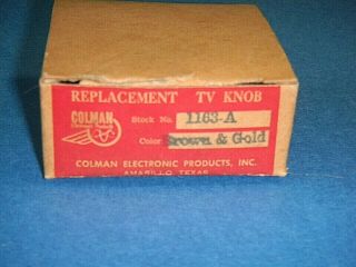 Vintage RCA 79230 TV Knob Channel Selector Replacement Knob Colman 1163 - A NOS 4