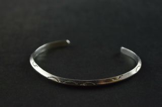 Vintage Sterling Silver Decorative Cuff Bracelet - 9g