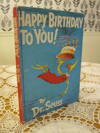 Happy Birthday To You Dr.  Seuss Suess 1959 Hc Early Edition W/blurb