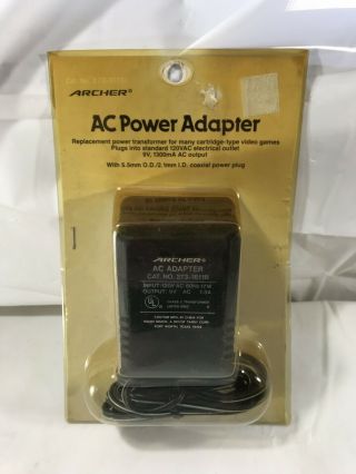Vintage Archer Ac Power Adapter 273 - 1611b 9v 1300ma In Package