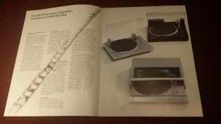 Vintage 1982 Sony Turntables Color Brochure 15 pp LX2,  3,  & 5; FL1,  3 & 5 X500, 2