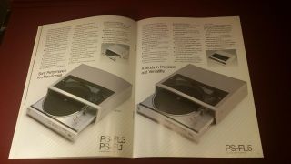 Vintage 1982 Sony Turntables Color Brochure 15 pp LX2,  3,  & 5; FL1,  3 & 5 X500, 5