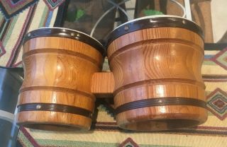 Vintage Wooden Hand Drums Bongos