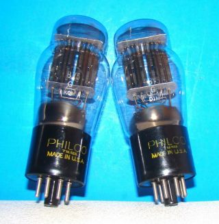 No Type 6by5g Philco Vintage Amplifier Radio Vacuum 2 Tubes Valves St Shape 6by5