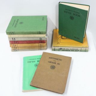 13 Vintage Victorian Education Readers & Arithmetic School Books 1943 - 1989 120 4