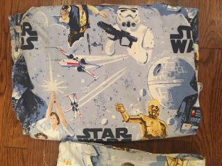 Pottery Barn Kids Star Wars Twin Sheet And Pillowcase Vintage Look - Guc