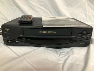 Philips Magnavox Vcr Vhs Video Cassette Player Recorder Vrz242at22