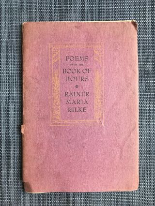 Poems From The Book Of Hours By Rainer Maria Rilke (pb,  1941)
