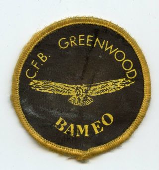 Vintage Cfb Greenwood Bameo Canadian Forces Base Patch Uniform Crest Flash