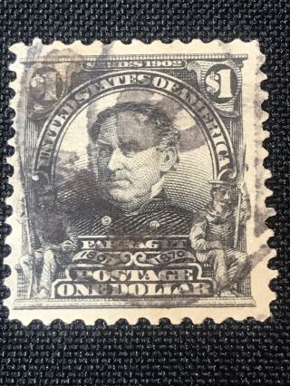 Vintage U.  S.  Stamp: Scott 311,  $1 Farragut (black),  Condition: F - Vf