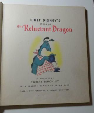 WALT DISNEY ' S THE RELUCTANT DRAGON ROBERT BENCHLEY KENNETH GRAHAME 1941 1941 4