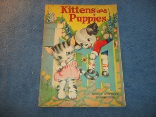 1934 Kittens And Puppies Children 