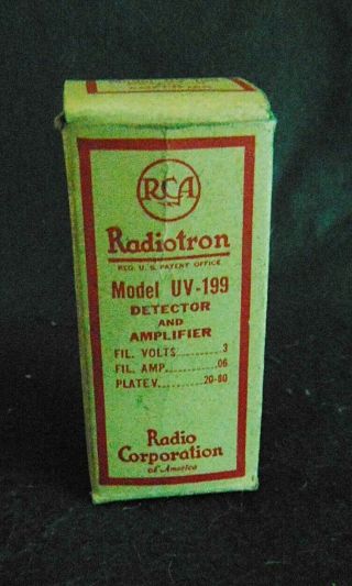 One RCA Radiotron UV199 detector and amplifier tube with box 2