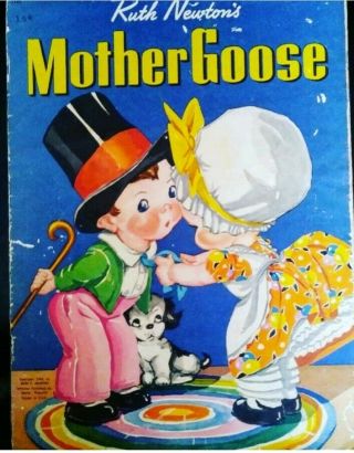 1943 RUTH NEWTON ' S MOTHER GOOSE plus 5 vintage coloring books and Penny the Pup 2