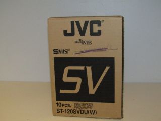 Jvc Blank S - Vhs St - 120svdu (w) Video Cassette Tapes 1 Box Of 10 Cassettes