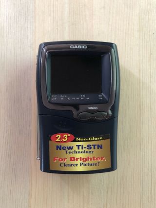 Casio Handheld Ti - Stn Lcd Color Television Tv - 980b Portable Pocket Analog Tv