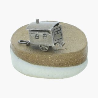 Vintage / Sterling Silver 3d Trailer Wagon (moves) / Charm (2g)