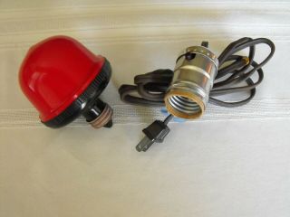 Vintage 1948 Darkroom Lamp Model B With Red Cup,  Power Cord
