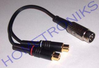 Audiophile 4 Pin Din To 2x Phono (rca) Sockets Cable,  Lead For Quad 150mm