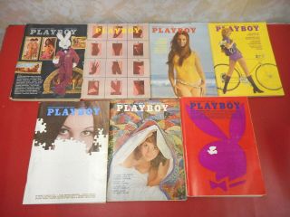 Vintage " Playboy Magazines " 1971 7 Issues Jan,  Jun,  Jul Gug,  Sep,  Nov,  Dec