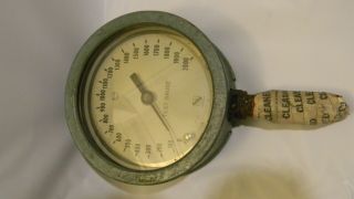 Vintage 5 " X 2 1/2 " Thick Ashcroft Usa Pressure Test Gauge 100psi Steampunk