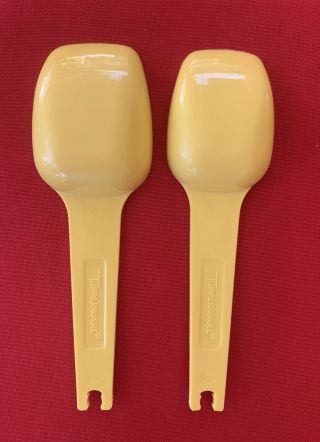 Vintage Set of 7 Canary Yellow Tupperware Measuring Spoons 5