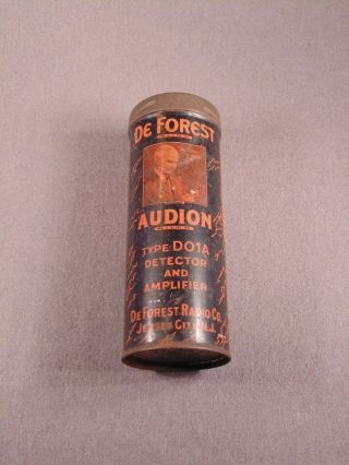 1 D01a Deforest Audion Antique Radio Amp Collectible Vintage Tube Can / Empty