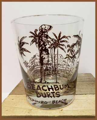 Beachbum Burts Mai Tai Glass Tiki Barware - Vintage Redondo Beach 78 - 84
