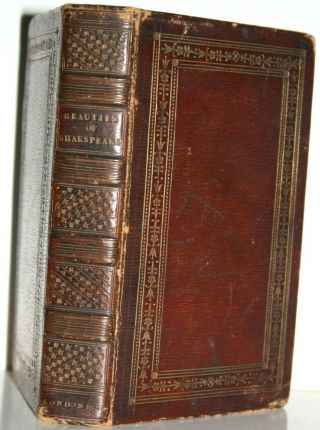 Beauties Of Shakespeare 1825 Chiswick Press Fine Leather Binding Tragedies Work