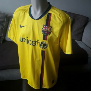 Barcelona Football Shirt (size Large) Vintage Fcb Barca Nike Dri - Fit Jersey Top