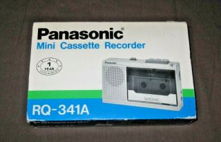 Retro Panasonic Rq - 341a Portable Cassette Recorder Player,  Box,