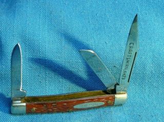 Vintage Craftsman 9473 Jigged Bone 3 Blade Pocket Knife "