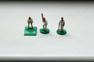 Vintage Subbuteo Cricket Batsmen And Wicket Keeper West Indian