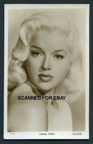 Diana Dors Vintage Picturegoer Series 1950s Real Photo Postcard