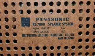 VINTAGE PANASONIC RE - 7800 SPEAKER SYSTEM 3